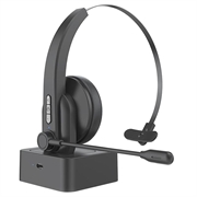 Fone de ouvido Bluetooth de Ouvido Único com Microfone e Base de Carregamento OY631 - Preto