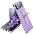 Capa com Anel de Metal Samsung Galaxy Z Flip3 5G - Púrpura
