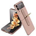 Capa com Anel de Metal Samsung Galaxy Z Flip3 5G - Rosa Dourado