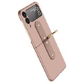 Capa com Anel de Metal Samsung Galaxy Z Flip3 5G - Rosa Dourado