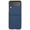 Capa Fina para Samsung Galaxy Z Flip3 5G - Fibra de Carbono - Azul
