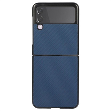 Capa Fina para Samsung Galaxy Z Flip3 5G - Fibra de Carbono - Azul