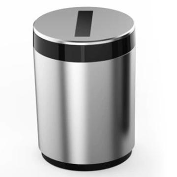 Cinzeiro de carro inteligente com infravermelhos, abertura/fecho automático e luz LED - Prata