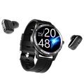 Smartwatch com Auriculares TWS BTX6 - Bluetooth 5.0 - Preto