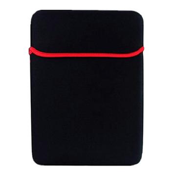Capa protetora macia para computador portátil/tablet - 13" - Preto / Vermelho