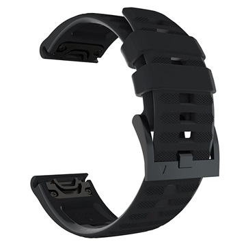 Bracelete em Silicone Suave para Garmin Fenix 7X/6X GPS/6X Pro - Preto