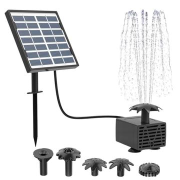 Fonte de jardim flutuante alimentada por energia solar com 55cm de altura de pulverização