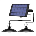 Candeeiro LED Suspenso Solar com Cabo de Extensão - 2-Lâmpadas