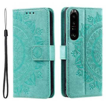 Bolsa tipo Carteira Mandala Series para Sony Xperia 1 VI - Verde