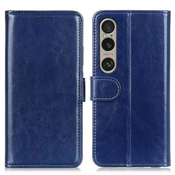 Capa tipo carteira com fecho magnético para Sony Xperia 1 VI - Azul escuro
