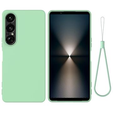 Capa de silicone líquido com correia de mão para Sony Xperia 1 VII