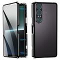 Capa magnética para Sony Xperia 1 VII com vidro temperado - Preto