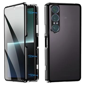 Capa magnética para Sony Xperia 1 VII com vidro temperado - Preto