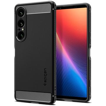 Capa de TPU Spigen Rugged Armor para Sony Xperia 1 VII - Preto
