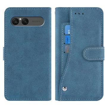 Capa Retro elegante para Sony Xperia 10 VII com suporte rotativo para cartões