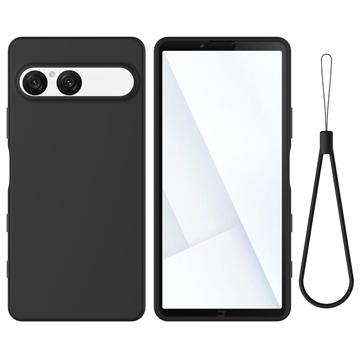 Capa de silicone líquido com correia de mão para Sony Xperia 10 VII
