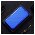 Bolsa Flip para Sony Xperia 5 III - Fibra de Carbono - Azul