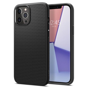 Capa de TPU Spigen Liquid Air para iPhone 12/12 Pro - Preto