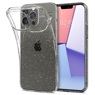 Capa Spigen Liquid Crystal Glitter para iPhone 13 Pro Max - Transparente