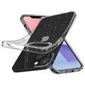 Capa de TPU Spigen Liquid Crystal Glitter para iPhone 13 - Transparente