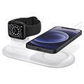 Doca de Carregamento Spigen MagFit Duo para Apple MagSafe, Apple Watch – Branco