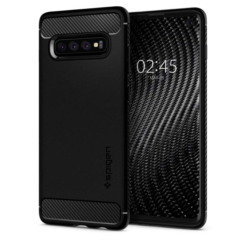 Capa Spigen Rugged Armor Samsung Galaxy S10 - Preto