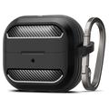 Capa TPU Spigen Rugged Armor para Samsung Galaxy Buds3/Buds3 Pro/Buds3 FE - Preto