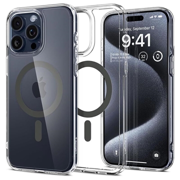 Capa Spigen Ultra Hybrid Mag para iPhone 15 Pro - Grafite / Transparente