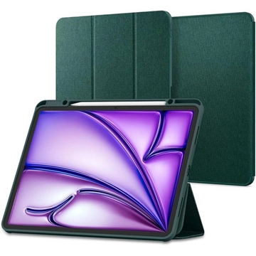 Bolsa tipo Folio Inteligente Spigen Urban Fit para iPad Air 11 2024/2025/iPad Air 2020/2022 - Verde Escuro
