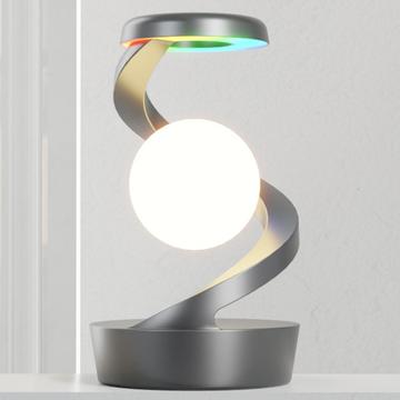 Luz nocturna Spiral Levitation RGB com base de carregamento sem fios 15W - Preto