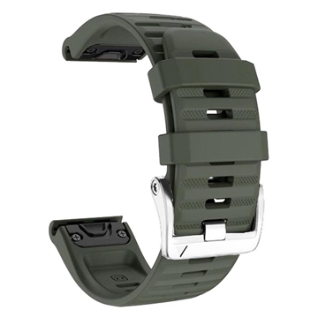 Correia de silicone desportiva para Garmin Fenix 3 / 3 HR / 5X / 5X Plus / 6X / 6X Pro - Verde Exército