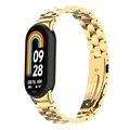 Bracelete em Aço Inoxidável para Xiaomi Smart Band 8 - Dourado
