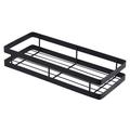 Suporte para especiarias de parede em aço inoxidável - 30cm - Preto