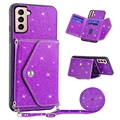 Capa com Porta-Cartão Stardust para Samsung Galaxy S23+ 5G - Púrpura