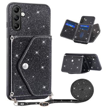 Capa com Porta-Cartão Stardust para Samsung Galaxy S25 FE - Preto