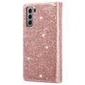 Bolsa Tipo Carteira Starlight Series para Samsung Galaxy S22 5G - Cor-de-Rosa Dourado