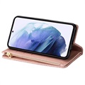Bolsa Tipo Carteira Starlight Series para Samsung Galaxy S22 5G - Cor-de-Rosa Dourado