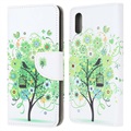 Bolsa Tipo Carteira Style Series para Samsung Galaxy Xcover 5 - Árvore Florida / Verde