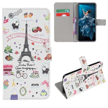 Bolsa Tipo Carteira Style Series para Huawei Nova 5T, Honor 20/20S - Torre Eiffel
