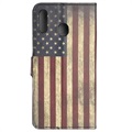 Bolsa Tipo Carteira Style Series para Samsung Galaxy A20e - Bandeira Americana Vintage