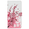 Bolsa Tipo Carteira Style Series para iPhone 11 - Flores Cor-de-Rosa