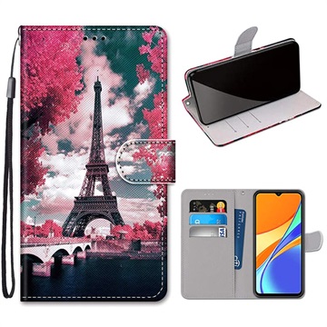 Bolsa Tipo Carteira Style Series para Xiaomi Redmi 9C, Redmi 9C NFC - Torre Eiffel