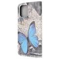 Bolsa tipo Carteira Style Serie para iPhone 13 Mini - Borboleta Azul