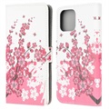 Bolsa tipo Carteira Style Serie para iPhone 13 Mini - Flores Cor-de-Rosa