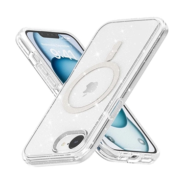 Capa Híbrida Stylish Glitter Series para iPhone 16e - Compatível com MagSafe