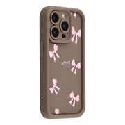 Capa TPU elegante à prova de choque para iPhone 12 Pro Max com rebordos elevados - Castanho / Arco