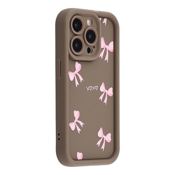 Capa TPU elegante à prova de choque para iPhone 12 Pro Max com rebordos elevados - Castanho / Arco