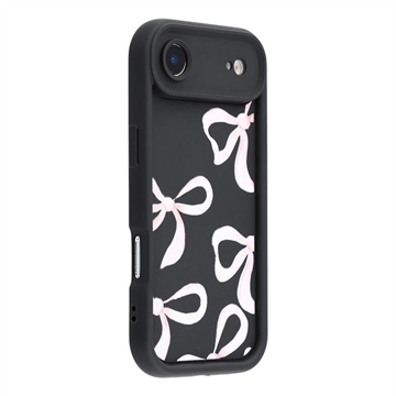 Capa TPU elegante à prova de choque para iPhone Air com rebordos elevados - Preto / Arco grande
