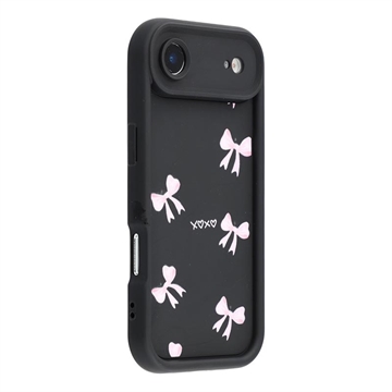Capa TPU elegante à prova de choque para iPhone Air com rebordos elevados - Preto / Arco