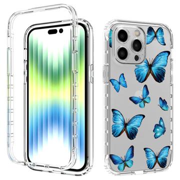 Capa Híbrida Sweet Armor Series para iPhone 14 Pro Max - Borboleta azul